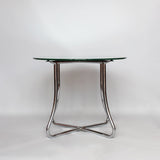 Art Deco metal and mirrored glass side table circa 1930