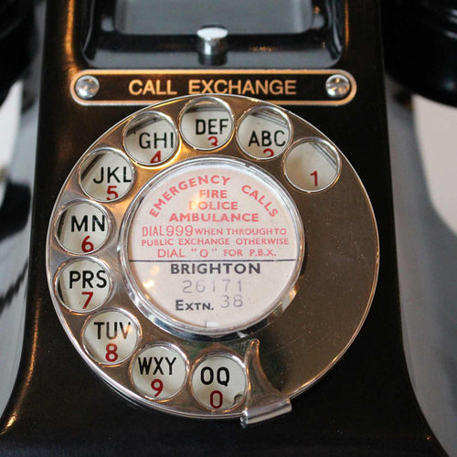 GPO 1950s black bakelite telephone at Jeroen Markies
