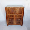 An Art Deco chest with cabinet to top in figured walnut at Jeroen Markies