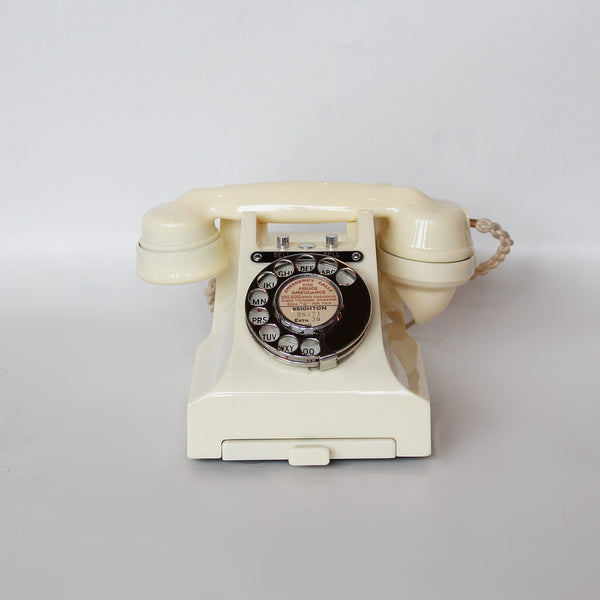 GPO bakelite 1950s telephone in cream at Jeroen Markies