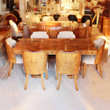 Epstein Art Deco dining suite with six chairs circa 1930 at Jeroen Markies 
