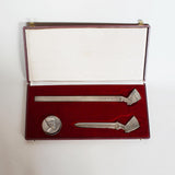 S.A. Pichard bronze Egyptian style Letter opener and reading set at Jeroen Markies 