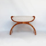 Art Deco x-frame stool by Harry & Lou Epstein at Jeroen Markies