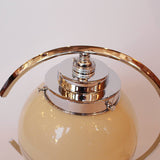 Art Deco table lamp with glass shade