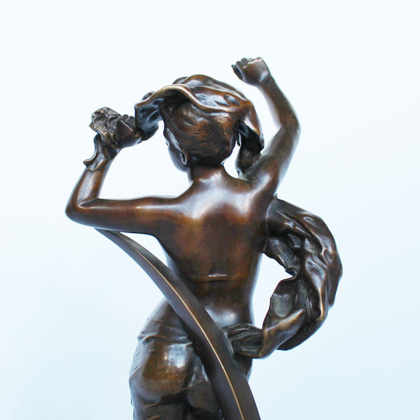 Art Nouveau romantic bronze sculpture circa 1890