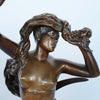 Art Nouveau romantic bronze sculpture circa 1890