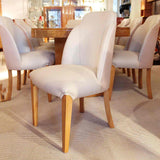 Art Deco dining table and 8 chairs in birds eye maple at Jeroen Markies