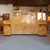 Art Deco bed head for king size bed with integral cabinets at Jeroen Markies