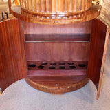 Art Deco demi-lune cocktail cabinet in walnut circa 1930
