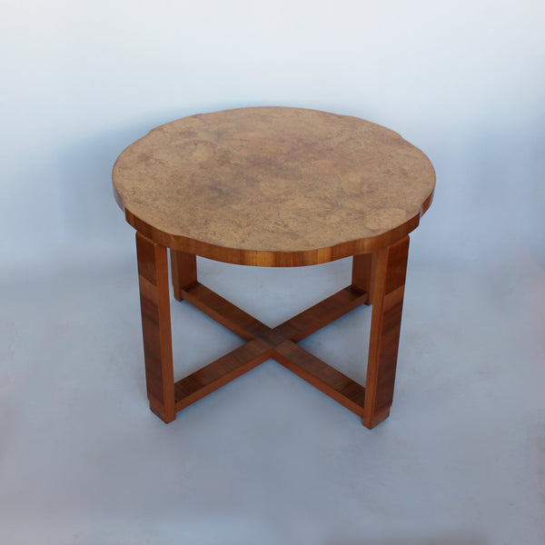 Art Deco nest of tables circa 1930 in burr walnut