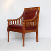 A pair of Arts & Crafts walnut armchairs with inlaid pattern at Jeroen Markies