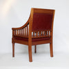 A pair of Arts & Crafts walnut armchairs with inlaid pattern at Jeroen Markies