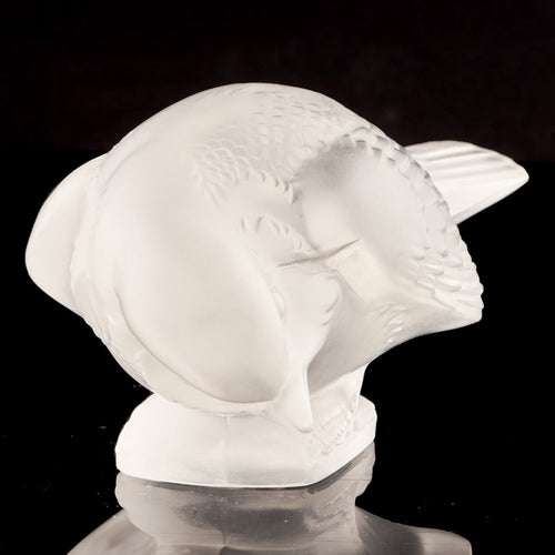 'Moineau Sournois' Rene Lalique Glass Bird Paperweight - Jeroen Markies Art Deco
