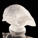 'Moineau Sournois' Rene Lalique Glass Bird Paperweight - Jeroen Markies Art Deco