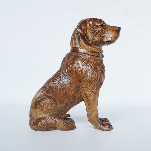 Hand Carved Black Forest Dog Swiss Circa 1900 Jeroen Markies Art Deco