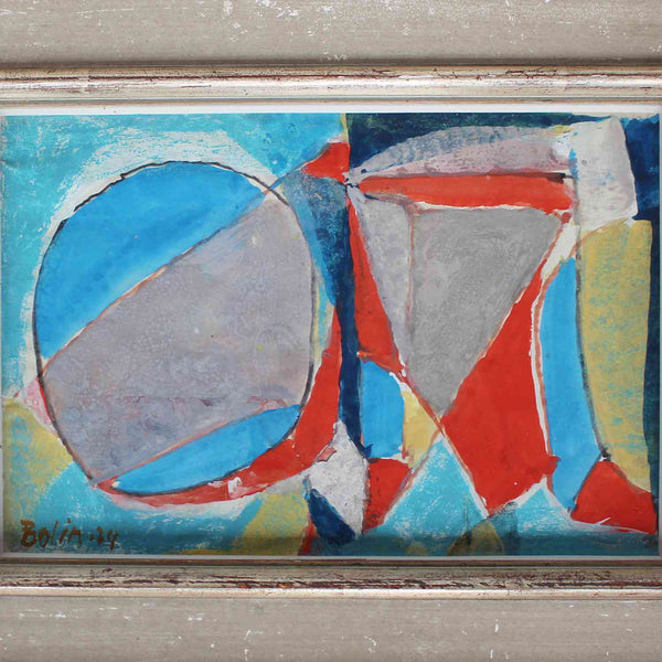 Gustave Bolin untitled abstract painting dated 1974 at Jeroen Markies