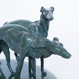 Borzoi Dogs - Art deco bronze sculpture - Jeroen Markies Art Deco