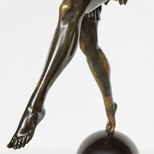 Marcel Bouraine Balancing Act Bronze Art Deco Sculpture Jeroen Markies Art Deco