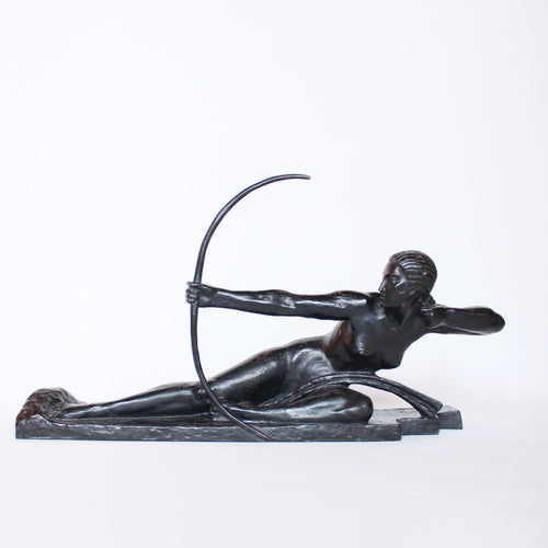 Marcel Bouraine Art Deco sculpture of Penthesilia Queen of the Amazons at Jeroen Markies