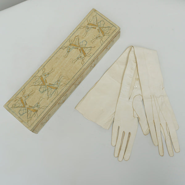Early 20th century decorated Velum glove box - Jeroen Markies Art Deco