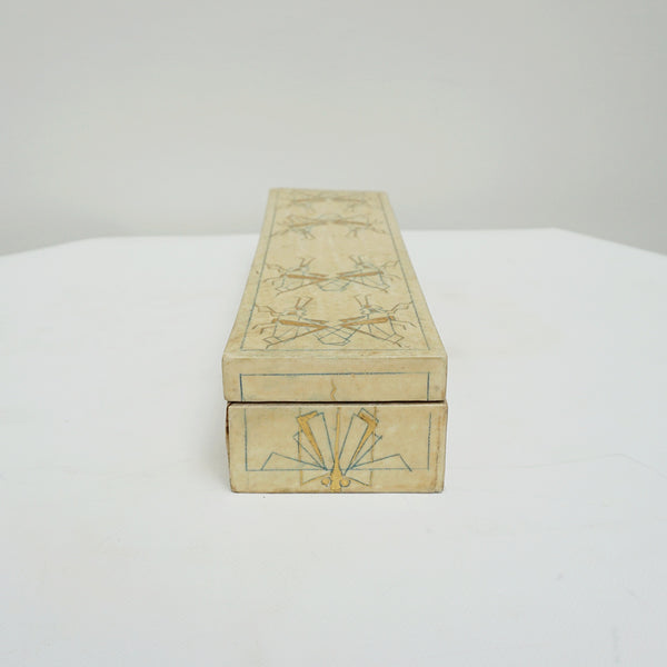 Early 20th century decorated Velum glove box - Jeroen Markies Art Deco