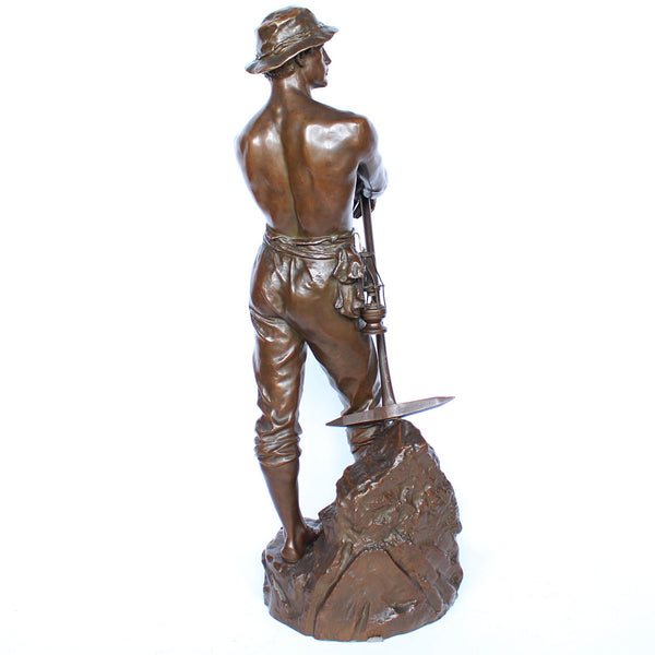 Large 19th Century Bronze Miner - Charles Octave Levy - Art deco bronze sculpture - Jeroen Markies Art Deco