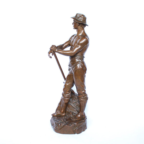 Large 19th Century Bronze Miner - Charles Octave Levy - Art deco bronze sculpture - Jeroen Markies Art Deco