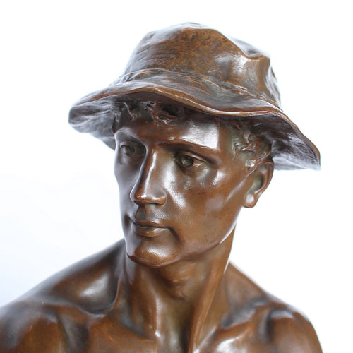 Large 19th Century Bronze Miner - Charles Octave Levy - Art deco bronze sculpture - Jeroen Markies Art Deco
