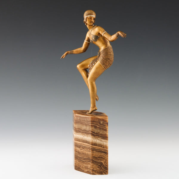 Original Art Deco Bronze Sculpture ' Delhi Dancer' By Demetre Chiparus Bronze and Marble - jeroen Markies Art Deco