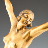 'Eveil' - 'Awakening' an Art Deco cold painted gilt bronze figure by Demetre Chiparus (1886-1947). Jeroen Markies Art Deco