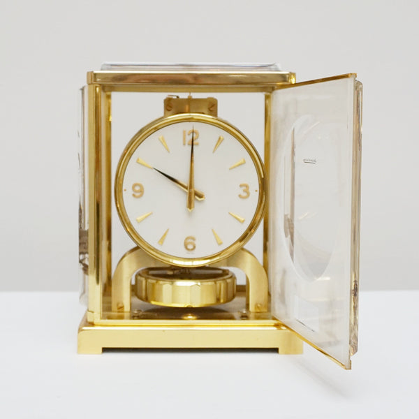 Vintage clocks - original Jaeger LeCoultre Marina Atmos - White lucite vintage clock - Jeroen Markies Art Deco