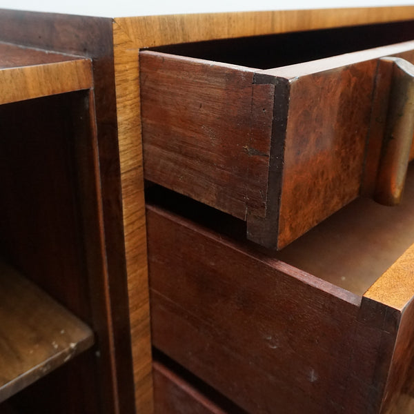 Original Art Deco Furniture-Vintage Sideboard-Burr Walnut Copper Furniture-Jeroen Markies Art Deco