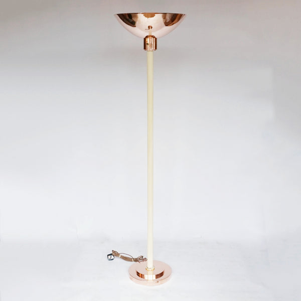 Art Deco Uplighter Floor Lamp Bakelite and Copper - Jeroen Markies Art Deco
