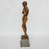 Josef Lorenzl 'Coy Maiden' an Art Deco Bronze Sculpture by Josef Lorenzl - Jeroen Markies Art Deco