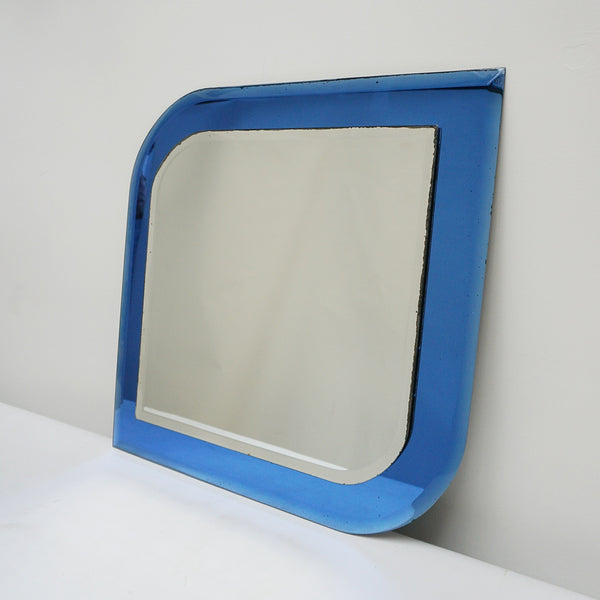 mid-20thcentury-Italian-bliue glass mirror- Jeroen Markies Art Deco