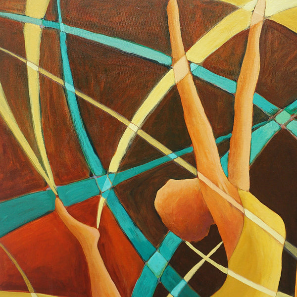 'The Dancers' A contemporary oil on canvas painting by Vera Jefferson - Jeroen Markies Art Deco