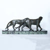 Michel Decoux Art Deco bronze panthers at Jeroen Markies