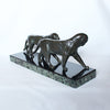 Michel Decoux Art Deco bronze panthers at Jeroen Markies