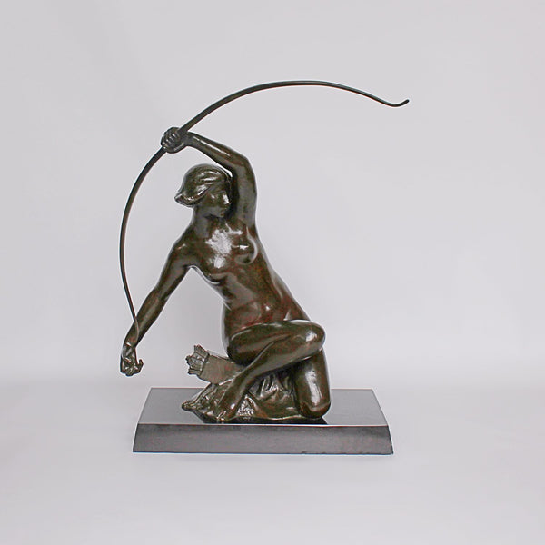 Art Nouveau Bronze sculpture of Diana