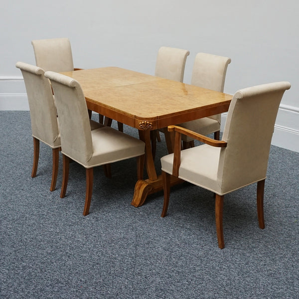 Art Deco Six Seat Dining Suite - Extendable-Vintage-Art-Deco-Furniture-Jeroen Markies Art Deco