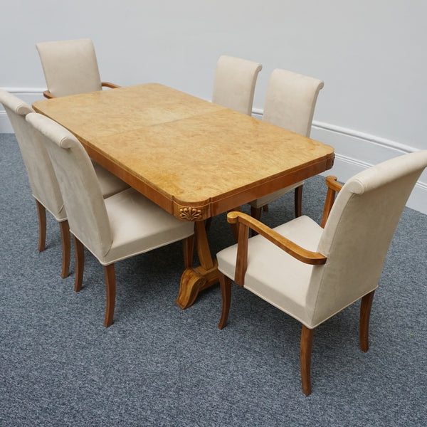 Art Deco Six Seat Dining Suite - Extendable-Vintage-Art-Deco-Furniture-Jeroen Markies Art Deco