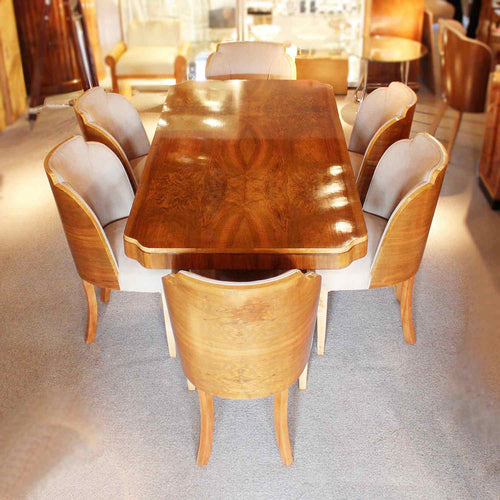 Art Deco 6 seat dining suite by Harry & Lou Epstein circa 1930 at Jeroen Markies