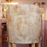 Epstein Art Deco six seat dining suite in walnut and cream leather at Jeroen Markies