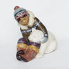 Eskimo Playing by Juan Huerta for Lladró Pottery Figurine Spanish - Jeroen Markies Art Deco