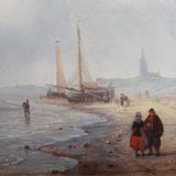 George Willem Opdenhoff Fishing Boats on the Shore circa 1850 at Jeroen Markies 