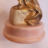 Pierre Fix-Masseau Le Secret Art Nouveau bronze sculpture