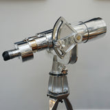 25x150 Fuji Meibo Naval/Marine Binoculars on Tripod Chromed Metal and Brass Full Working Order - Jeroen Markies Art Deco