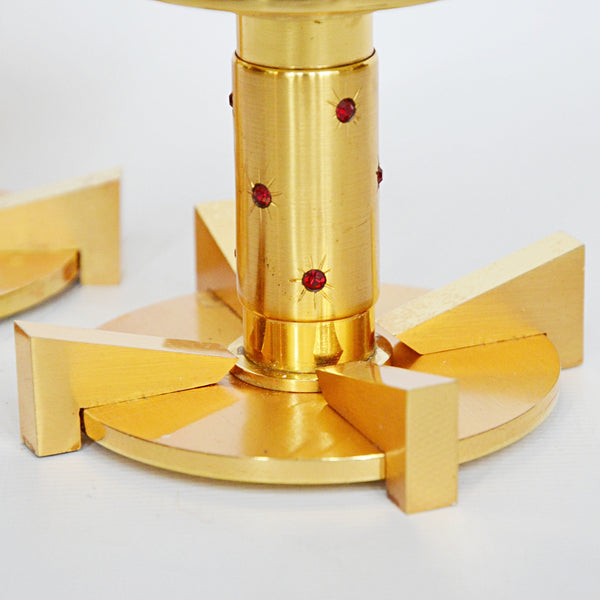 A Pair of Decorative Brass Candlesticks Jeroen Markies Art Deco