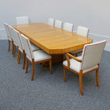 Stunning Original 10 Seat Dining Suite by Waring & Gillow English Made Art Deco - Satinwood - Jeroen Markies Art Deco