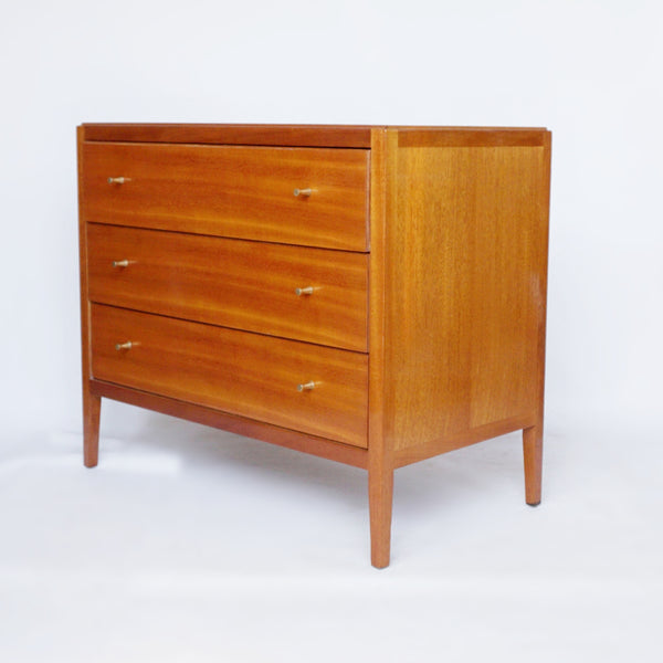Low Three Drawer Mid-Century Modern Chest of Drawers Heal's of London Jeroen Markies Art Deco - Vintage 20th Century Furniture